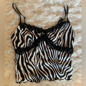 Zebra print tank top